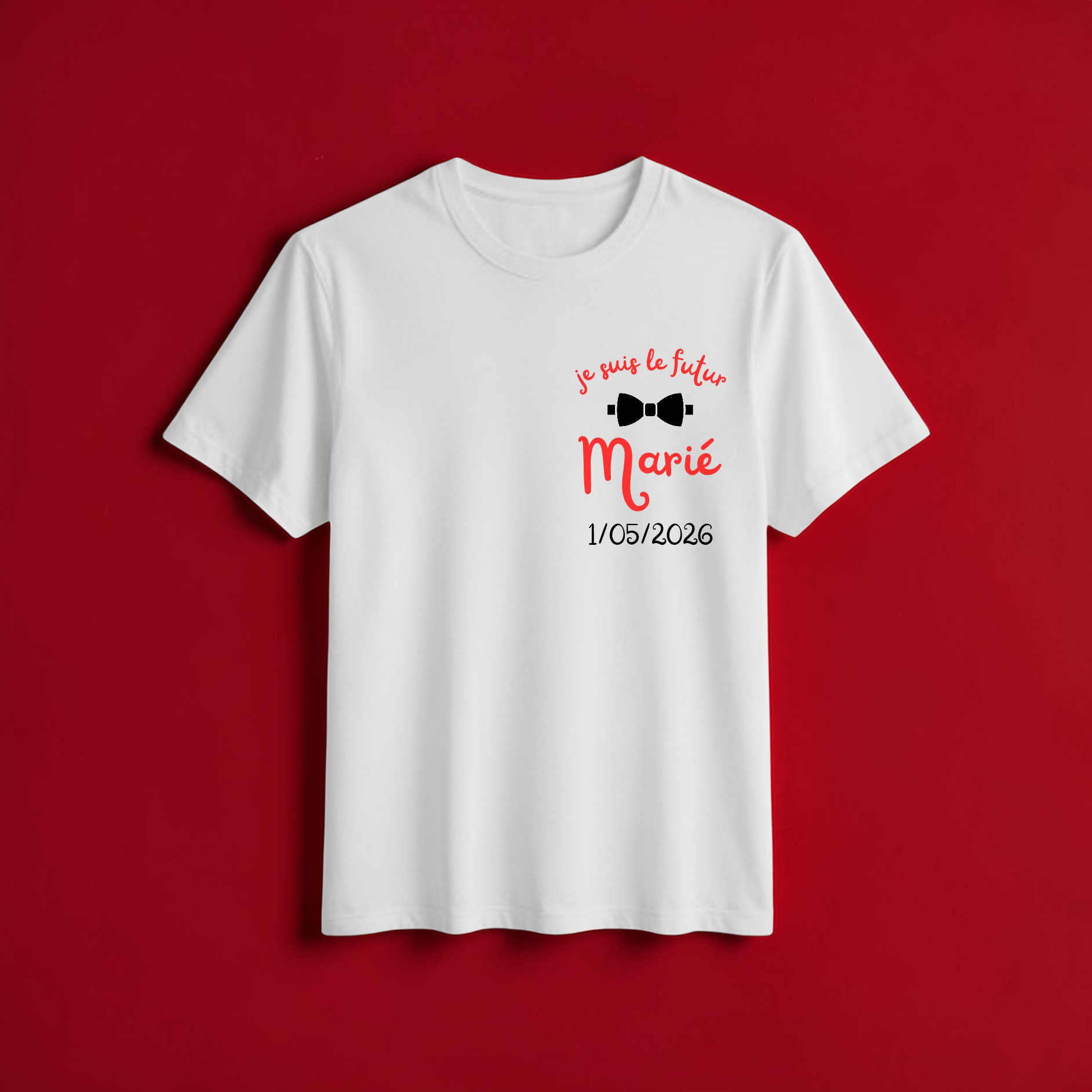 💍T-shirt EVG je suis le futur marié (personnalisation)
