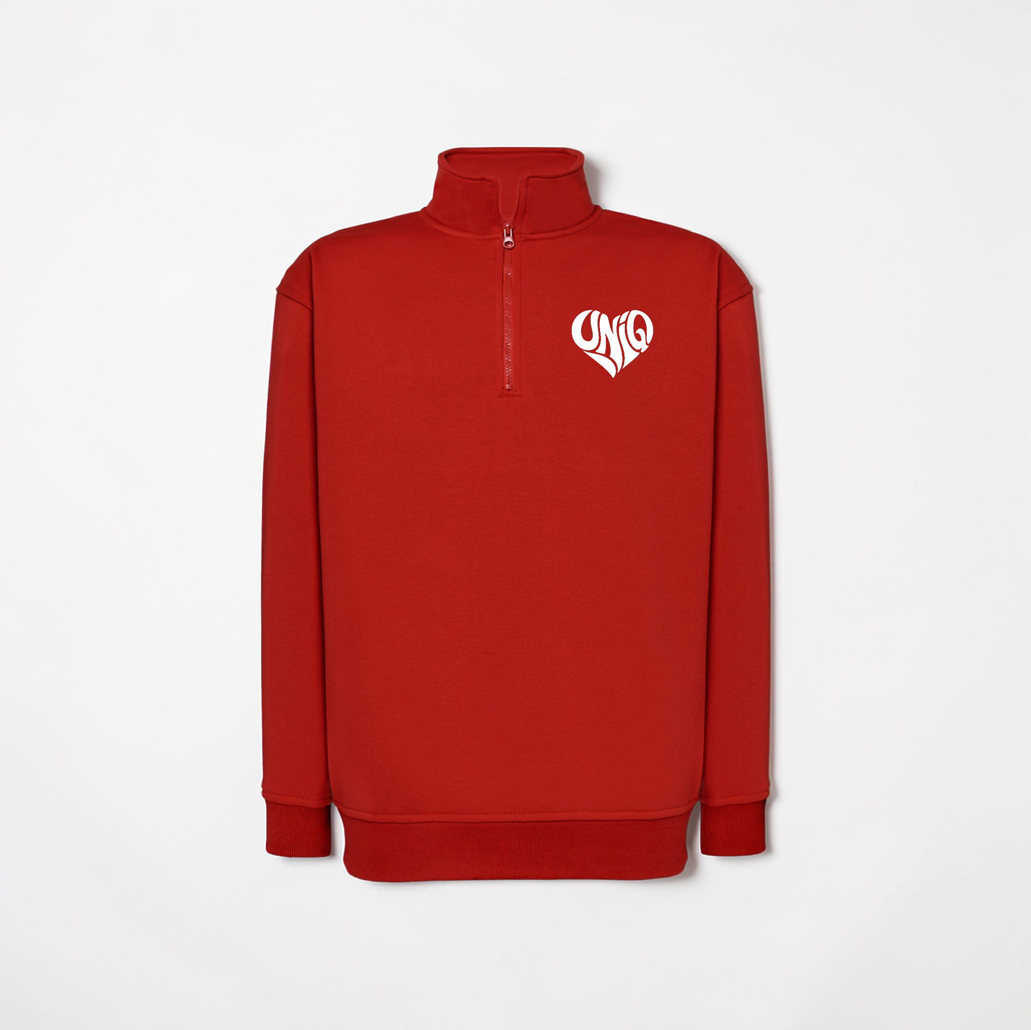 Quart de zip UniQ rouge