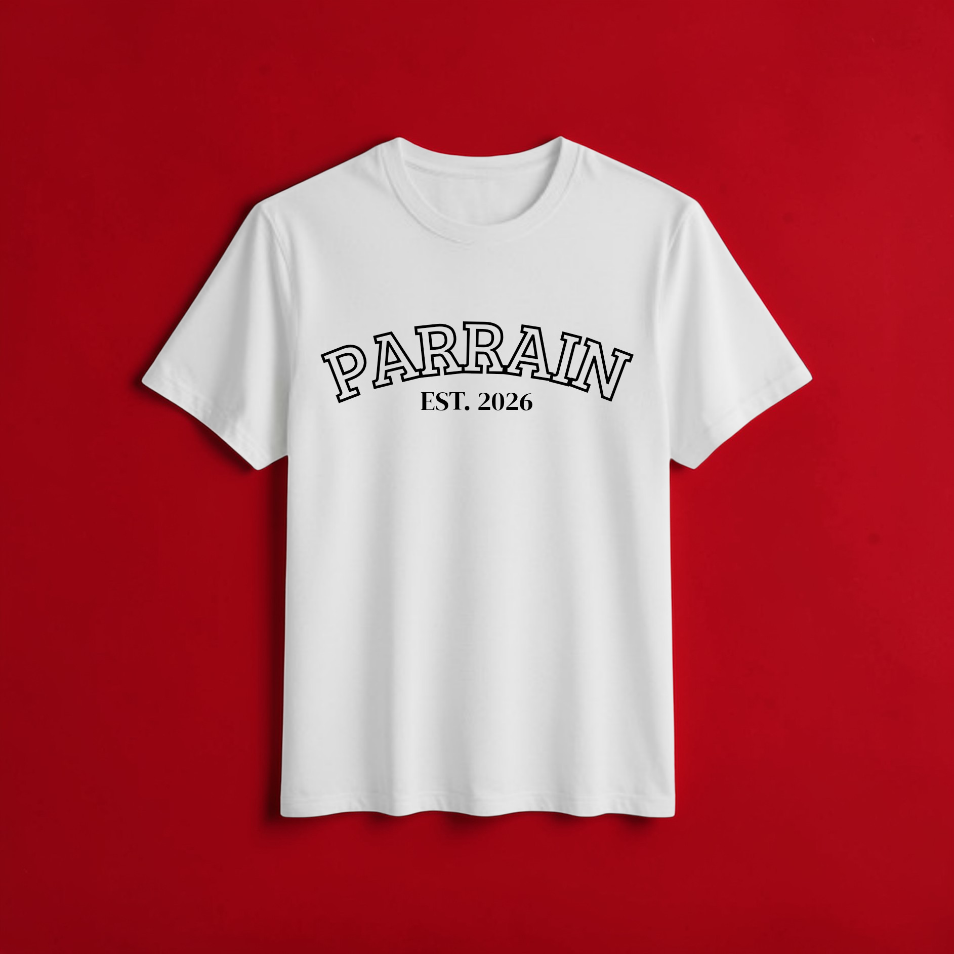 💛 T-shirt Parrain est. (Personnalisation)