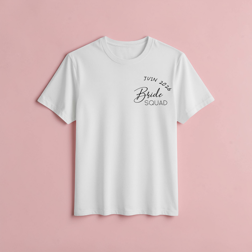 💍T-shirt EVJF Bride Squad (personnalisation)