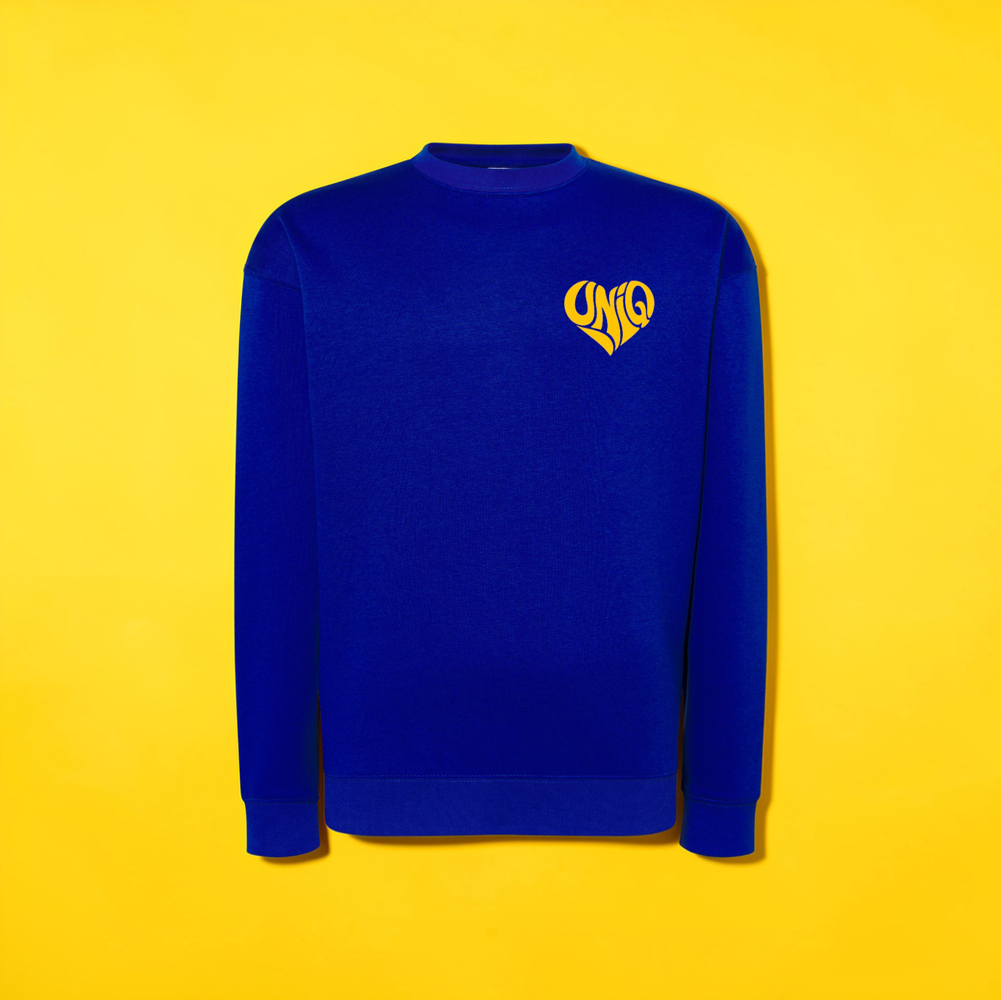 Sweat col rond UniQ bleu roi