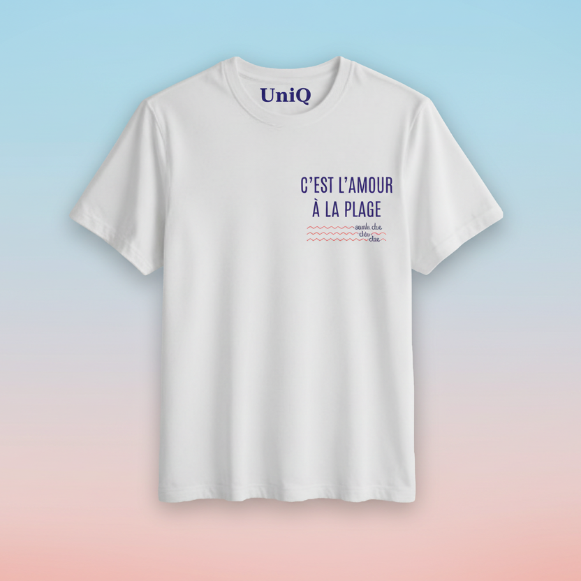 ⛱️T-shirt  "l'Amour à la plage"