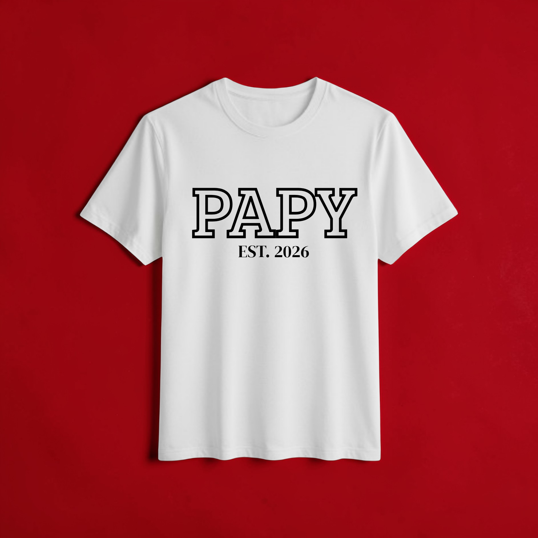 🩶 T-shirt papy est. (Personnalisation)