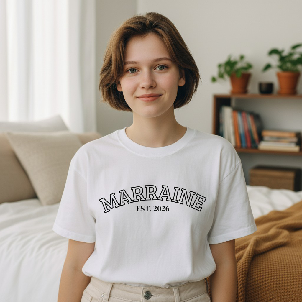 💜 T-shirt Marraine est. (Personnalisation)