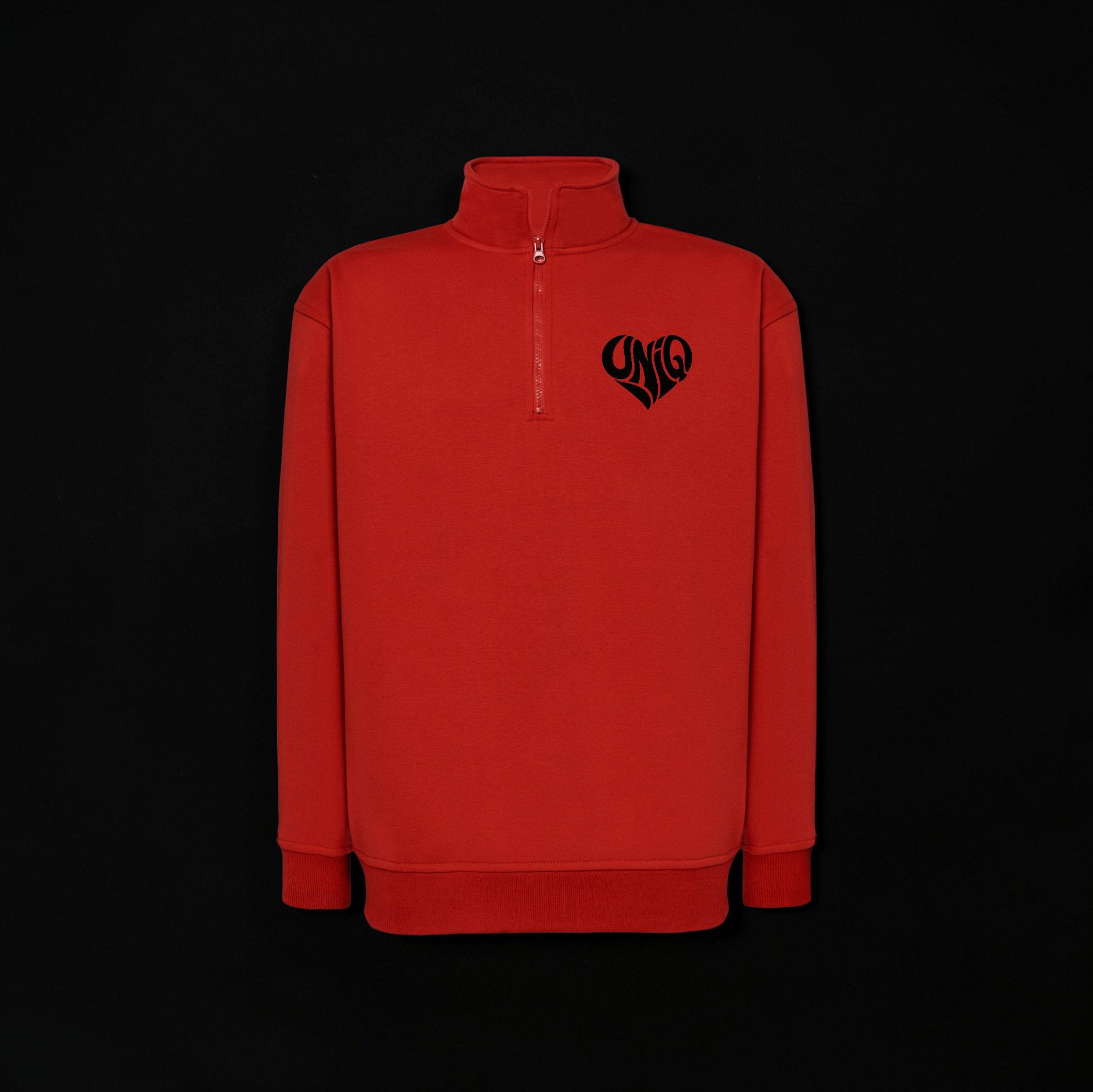 Quart de zip UniQ rouge