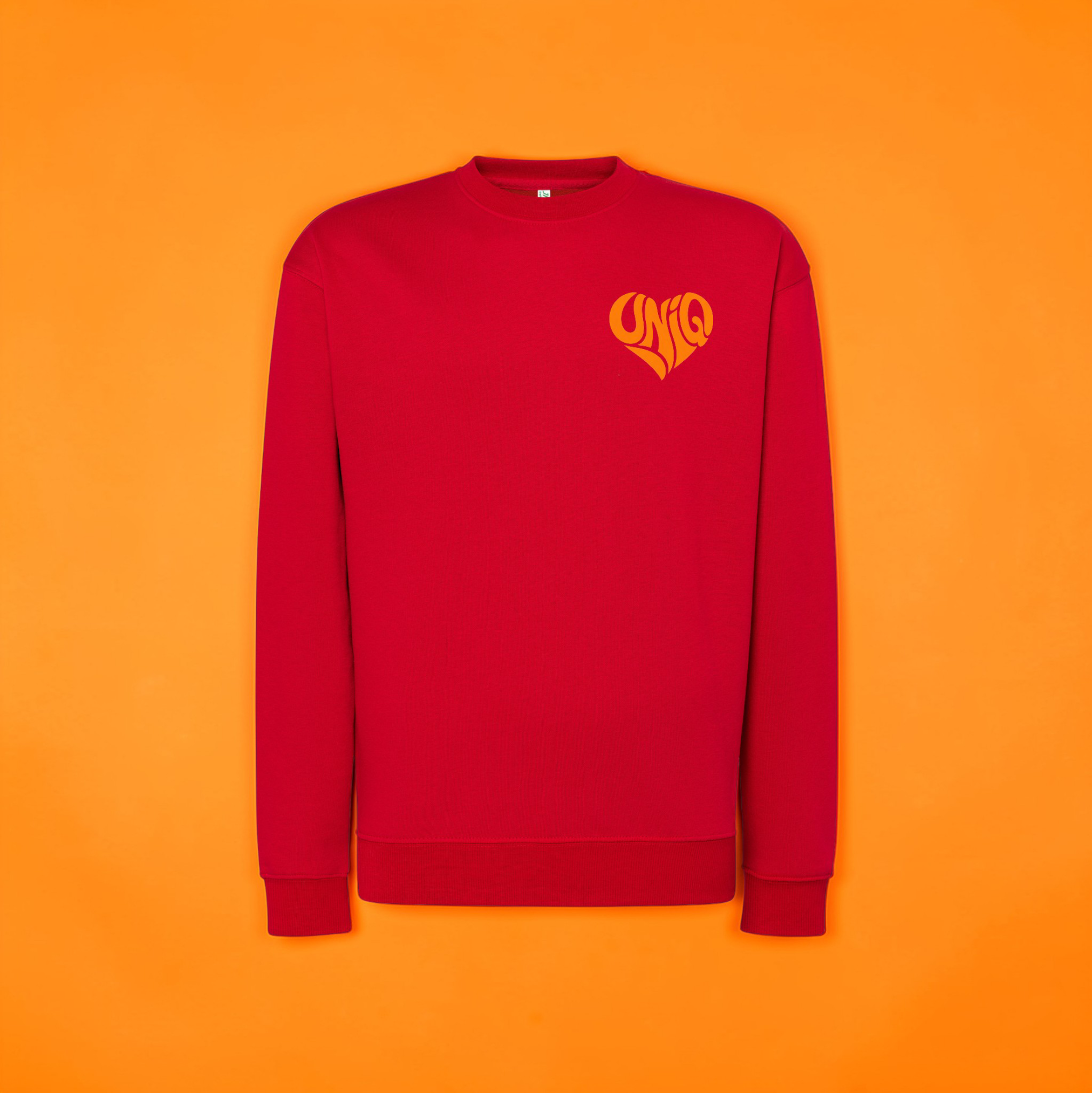 Sweat col rond UniQ rouge