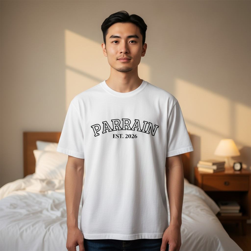 💛 T-shirt Parrain est. (Personnalisation)