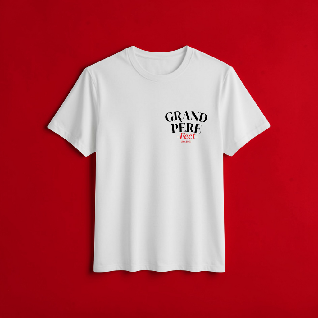 🩶 T-shirt Grand-père-fect est. (Personnalisation)