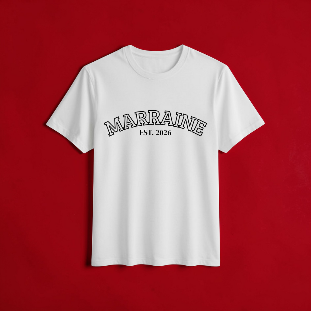 💜 T-shirt Marraine est. (Personnalisation)