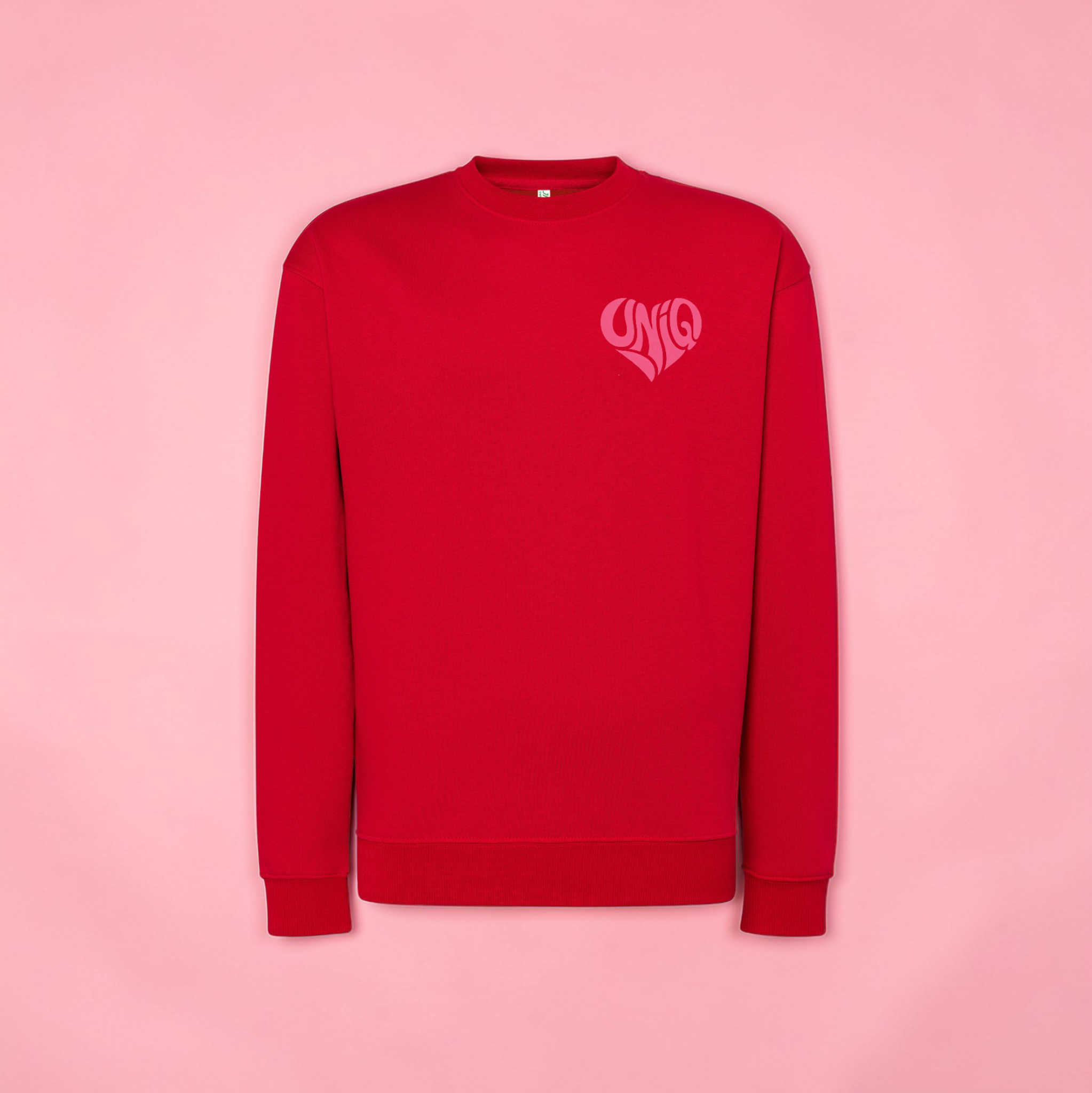 Sweat col rond UniQ rouge