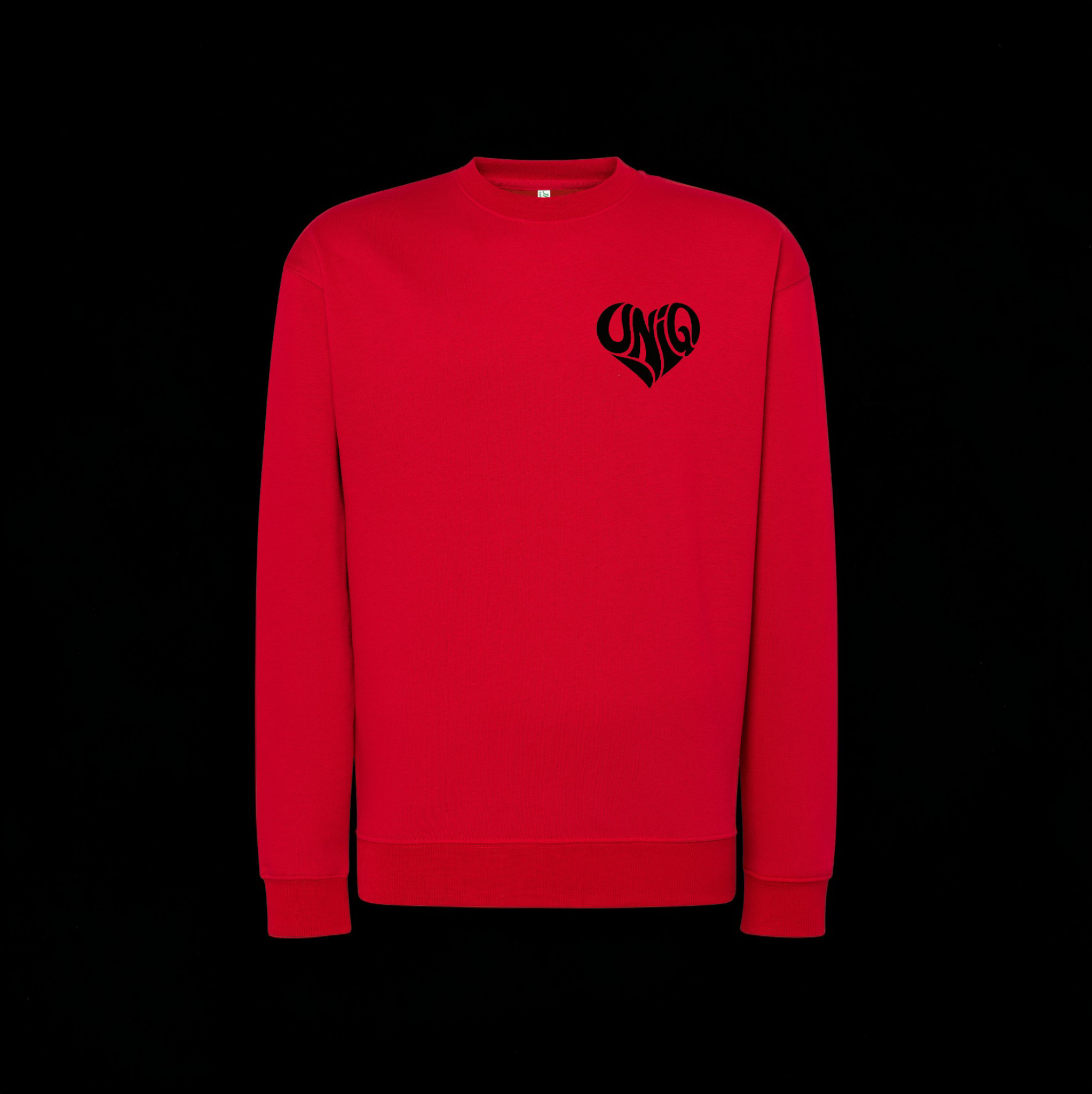 Sweat col rond UniQ rouge