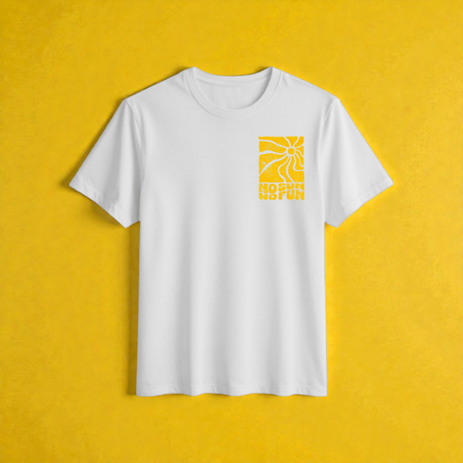 ☀️ T-Shirt "NO SUN NO FUN" blanc