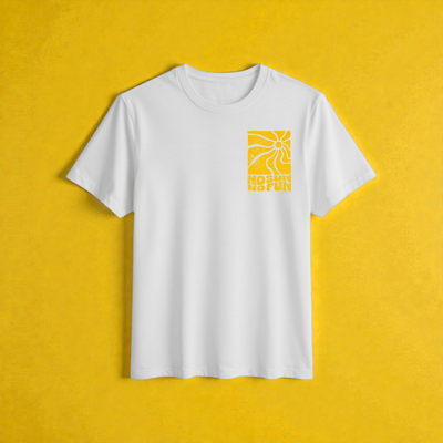 ☀️ T-Shirt "NO SUN NO FUN" blanc