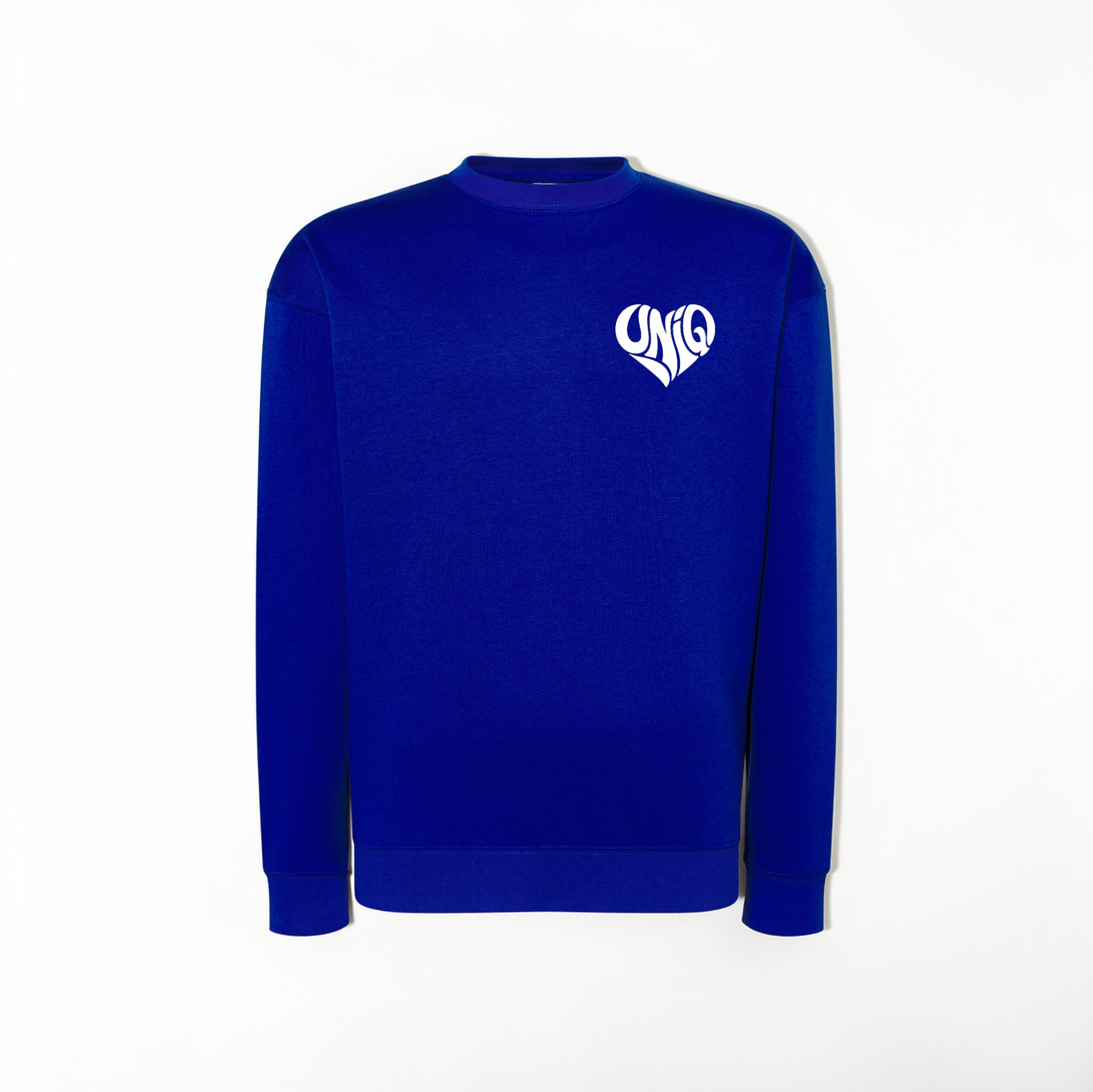 Sweat col rond UniQ bleu roi