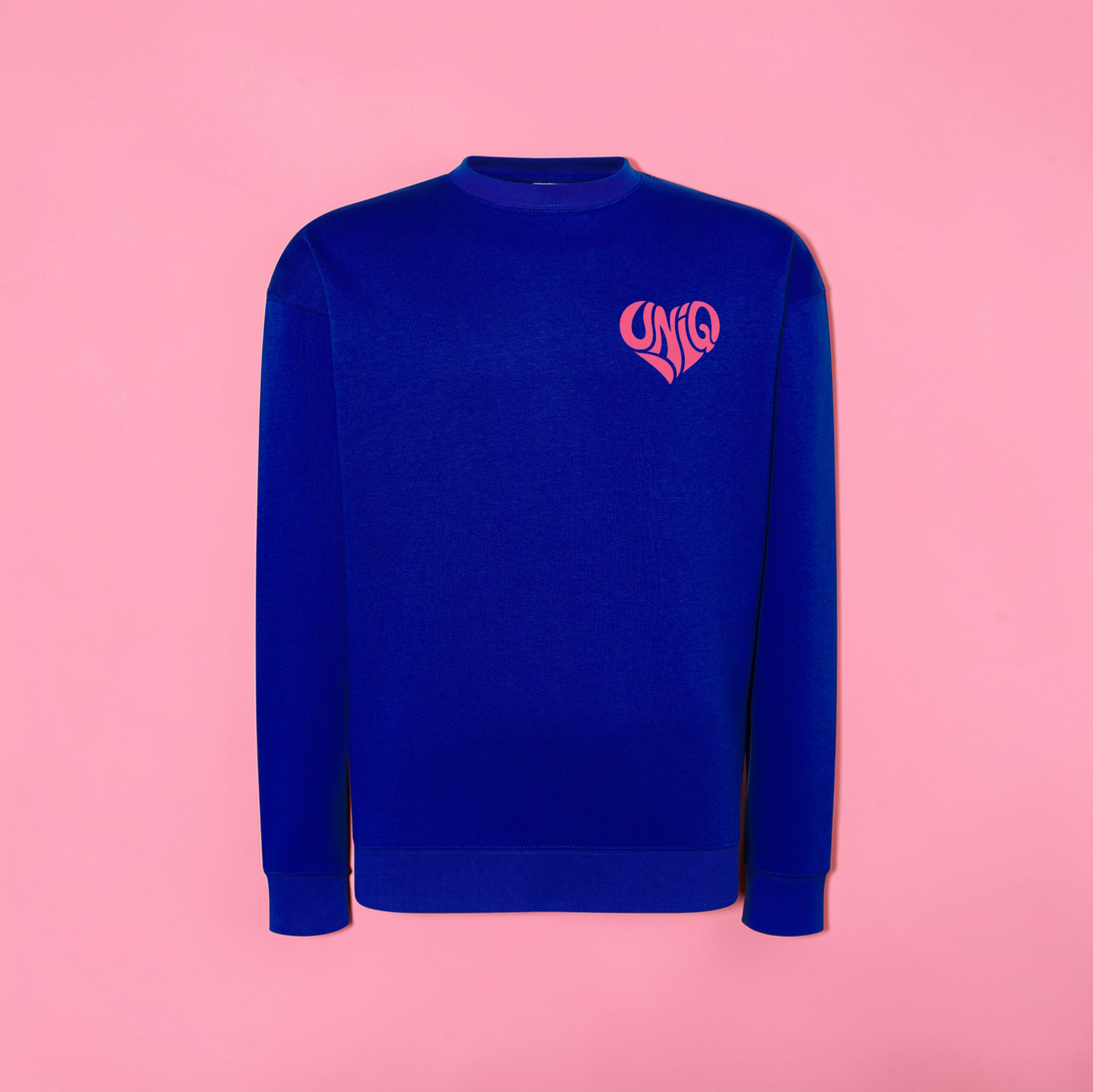 Sweat col rond UniQ bleu roi