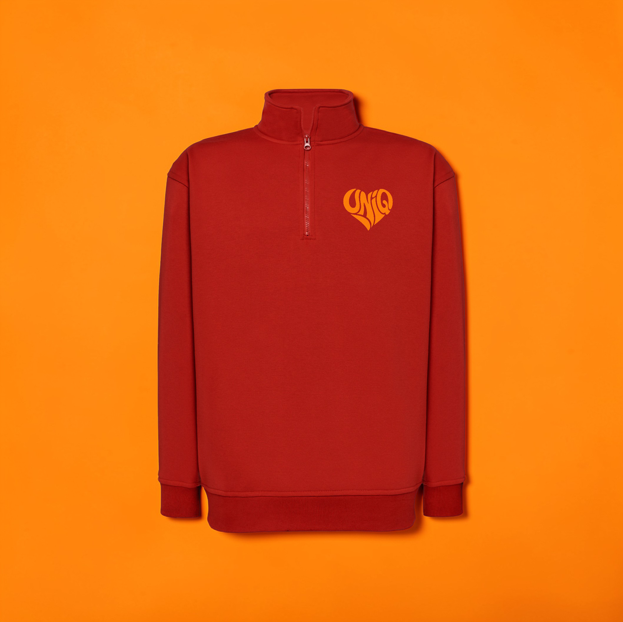 Quart de zip UniQ rouge
